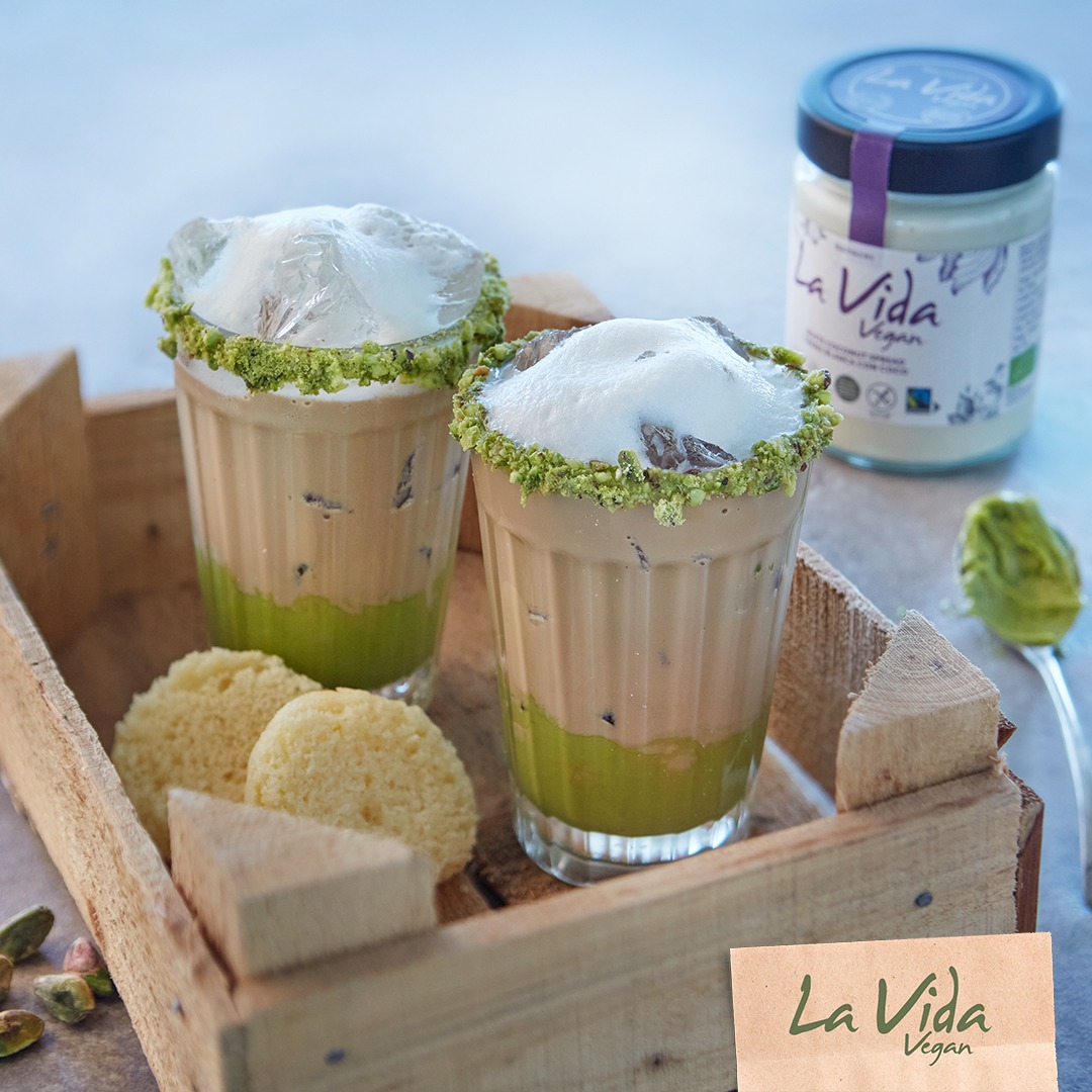 LVV iced white coconut matcha choco-latte